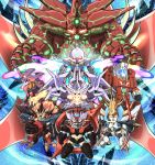  arrow bow_(weapon) chibi crossover densetsu_kyojin_ideon eva_01 evangelion:_2.0_you_can_(not)_advance genesic_gaogaigar getter_emperor god_raideen great_zeorymer gundam hades_project_zeorymer highres ideon mazinger_zero_(mecha) mecha moonlight_butterfly neon_genesis_evangelion no_humans raideen_(series) rebuild_of_evangelion shin_getter_robo shin_mazinger_zero super_robot_wars turn_a_gundam turn_a_gundam_(mobile_suit) weapon yuusha_ou_gaogaigar_final yuusha_series zatou_(kirsakizato) 