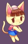  animal_crossing anthro clothed clothing domestic_cat felid feline felis female headgear headwear hi_res katie_(animal_crossing) mammal nintendo robo_(pixiv) simple_background solo video_games 