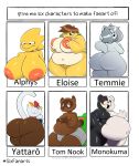  alphys animal_crossing anthro belly big_belly big_breasts big_butt breast_grab breast_squeeze breasts butt butt_focus canid chair domestic_cat elephant elephantid eloise_(animal_crossing) english_text felid feline felis female furniture genitals hair hand_on_breast hi_res holding_breast huge_butt inverted_nipples long_tail machine male mammal monokuma navel nintendo nipple_fetish nipple_pinch nipple_play nipples overweight overweight_female overweight_male pinch proboscidean pussy reptile robot samurai_pizza_cats scalie speedy_cerviche tem temmie_(undertale) text tom_nook_(animal_crossing) trashdrawy undertale ursid video_games 