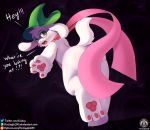  ambiguous_gender anthro bovid caprine claws clothing deltarune eyewear from_behind_angle glasses goat hat headgear headwear hi_res mammal paws ralsei rear_view scarf senz solo standing text url video_games 