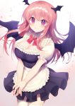  cleavage koakuma maid nenobi_(nenorium) thighhighs touhou wings 