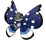  ambunny black_eyes bug butterfly commentary creature english_commentary full_body gen_6_pokemon insect looking_at_viewer no_humans pokemon pokemon_(creature) signature solo transparent_background vivillon vivillon_(polar) 