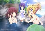  breast_hold jashin-chan_dropkick naked onsen pointy_ears satou_yoshihisa towel wet 
