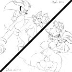  anthro balls blaze_the_cat breast_expansion breasts duo female genitals hi_res little-gray-bunny male male/female nipples penis pussy silver_the_hedgehog sonic_the_hedgehog_(series) vaginal 