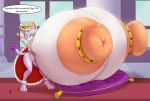  absurd_res anthro badgerben big_breasts blaze_the_cat breasts cape clothing cornchip21 crown female genitals hi_res huge_breasts hyper hyper_breasts mostly_nude nipples pussy royalty solo sonic_the_hedgehog_(series) 