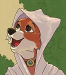  anthro canid canine clothing fan_(disambiguation) female fox fur maid_uniform mammal marian open_mouth portrait robin_hood sahary smile solo uniform 