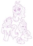  asian_mythology autumn_blaze_(mlp) butt chinese_mythology cloven_hooves cup curled_hair drinking dstears east_asian_mythology feral friendship_is_magic hair hi_res hooves horn kirin line_art my_little_pony mythology pink_theme quadruped sitting sketch straw tongue tongue_out 