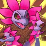 burnbuckie commentary creature dragon english_commentary face fangs gen_5_pokemon highres hydreigon no_humans pokemon pokemon_(creature) purple_eyes 