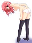  breasts kaneru milfa panties pink_hair purple_eyes robot_ears small_breasts solo thighhighs to_heart_2 to_heart_2_ad topless underwear 