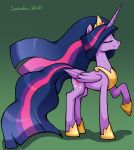  2020 absurd_res digital_media_(artwork) equid eyelashes eyes_closed female feral friendship_is_magic gradient_background hi_res horn mammal my_little_pony shadow side_view simple_background sketchy_skylar smile solo twilight_sparkle_(mlp) winged_unicorn wings 
