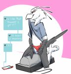  2017 accipitriform annie_(the_sunfish) anthro avian beak bird cellphone clothed clothing clothing_aside clothing_lift english_text feathers female panties panties_aside penetration phone secretary_bird sex_toy sex_toy_in_pussy shirt shirt_lift simple_background solo sybian text the_sunfish topwear toxoglossa underwear underwear_aside vaginal vaginal_penetration 