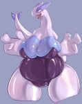  anthro anthrofied big_breasts blush breasts clothed clothing curvy_figure female grey_background huge_breasts legendary_pok&eacute;mon lugia nintendo open_mouth pok&eacute;mon pok&eacute;mon_(species) sharp_teeth simple_background slightly_chubby solo solterv teeth thick_thighs tight_clothing video_games voluptuous wide_hips yellow_eyes 