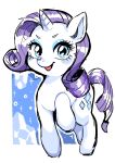  1_horn blue_background blue_blush blue_eyes blue_eyeshadow border cutie_mark equid eyeshadow female friendship_is_magic fur glistening glistening_eyes hair hi_res horn lidded_eyes makeup mammal my_little_pony open_mouth purple_hair purple_tail rarity_(mlp) simple_background solo unicorn unicorn_horn uyu white_body white_border white_fur white_outline 