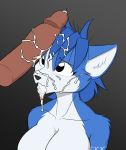  2018 anthro blue_body blue_fur blue_hair bodily_fluids breasts canid canine cum cum_drip cum_in_hair cum_in_mouth cum_inside cum_on_face cum_on_penis disembodied_penis dripping duo erection female fox fur genital_fluids genitals hair hexteknik hi_res krystal looking_at_penis looking_up male male/female mammal nintendo nude penis short_hair solo_focus star_fox video_games white_body white_fur 