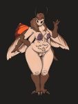  3:4 4_arms absurd_res anthro arthropod arthropod_abdomen baggy_eyes belly body_hair chest_tuft female fluffy genitals happy_trail hi_res insect kentuckiyucki lepidopteran mature_(disambiguation) moth multi_arm multi_limb navel neck_tuft nipples plump_labia pubes pubic_mound puffy_nipples pussy slightly_chubby solo solo_focus thick_thighs tuft wide_hips wings 