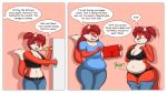  16:9 anthro breasts canid canine cleavage clothed clothing comic dialogue duo ear_piercing ear_ring english_text female female/female food fox fridge hi_res lordstormcaller mammal piercing pizza slightly_chubby text widescreen 