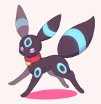  clarevoir commentary creature english_commentary full_body gen_2_pokemon jumping looking_at_viewer no_humans pokemon pokemon_(creature) purple_eyes simple_background solo umbreon white_background 