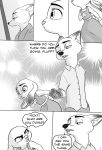  2020 absurd_res anthro canid canine clothed clothing comic disney english_text female fox fur greyscale group hi_res judy_hopps lagomorph leporid male male/female mammal manga monochrome mother mrs._wilde nick_wilde parent rabbit simple_background son text the_gory_saint zootopia 