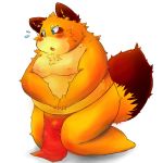  1:1 2010 anthro asian_clothing belly blush brown_body brown_fur bulge canid canine clothing east_asian_clothing fundoshi fur humanoid_hands japanese_clothing kemono male mammal moobs nipples overweight overweight_male raccoon_dog simple_background solo tanuki torisanshou underwear white_background young 