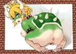  anus ass barefoot borusen bowsette collar mario_(series) new_super_mario_bros._u_deluxe pussy soles spiked_armlet spiked_collar spiked_shell spikes super_crown 
