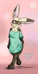  2020 alternate_species anthro barefoot blush bottomless clothed clothing crossgender digital_media_(artwork) female lagomorph leporid mammal muffin_(themuffinly) oversized_shirt rabbit solo sweet_and_savory themuffinly 