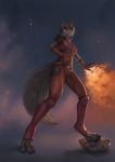  anthro bone canid canine canis clothing conditional_dnp darkflamewolf elemental_manipulation fan_character female fire fire_manipulation hi_res kunai latex_(artist) mammal mask murana_wolford_(darkflame-wolf) skull solo suit suit_symbol tight_clothing vigilante weapon wolf 