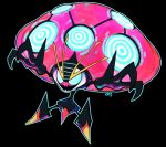  black_background blue_eyes commentary creature english_commentary full_body gen_8_pokemon gigantamax gigantamax_orbeetle no_humans orbeetle pokemon pokemon_(creature) simple_background solo wind-up-cryptid 