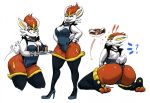  anthro breasts bunny_costume butt cinderace clothing costume female nintendo pok&eacute;mon pok&eacute;mon_(species) redfred solo thick_thighs video_games 