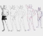  absurd_res anthro beastars canid canine canis hi_res legoshi_(beastars) male mammal model_sheet solo wolf wolves_moon 