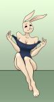  aikaanarchy anthro beastars black_eyes blush breasts cleavage clothed clothing domestic_rabbit empty_eyes female full-length_portrait fur haru_(beastars) hi_res lagomorph leporid looking_at_viewer mammal oryctolagus pinup portrait pose rabbit sitting smile solo undressing white_body white_fur 
