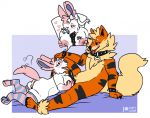  anthro arcanine breasts clothing conditional_dnp duo eeveelution fellatio female legwear lustylamb male male/female nintendo oral penile pok&eacute;mon pok&eacute;mon_(species) sex short_stack stockings sylveon thigh_highs titfuck video_games 