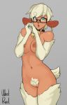  anthro big_breasts blush bovid breasts caprine colored digital_media_(artwork) female fur genitals hair hi_res looking_at_viewer mammal nipples nude open_mouth pussy sheep simple_background smaller_version_at_source solo wilma_the_sheep woolrool 