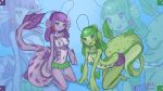  16:9 4k absurd_res anglerfish anglerfish_humanoid anthro duo female ferretlord87 fish hi_res looking_at_another looking_at_viewer male male/male marine monster_girl_(genre) trap_(disambiguation) widescreen 