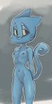  2019 anthro areola blue_body blue_ears blue_fur blue_tail breasts cartoon_network domestic_cat felid feline felis female fur genitals hi_res katlek mammal monotone_body monotone_ears monotone_tail navel nicole_watterson nipples nude pussy solo the_amazing_world_of_gumball 