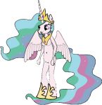  alpha_channel anthro breasts equid featureless_breasts featureless_crotch female friendship_is_magic hooves horn low_res mammal my_little_pony pencil_(object) pencil_in_nose princess_celestia_(mlp) solo winged_unicorn wings 