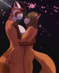  4:5 absurd_res ailurid alfred_(umpherio) anthro big_breasts breasts butt canid canine duo female fox hair hi_res humanoid kaguya_(umpherio) long_hair male male/female mammal nude red_panda slightly_chubby umpherio 