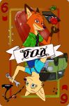  2020 anthro arctic_fox blue_eyes canid canine car card clothed clothing disney duo food fox fur gloves_(marking) green_eyes hi_res holding_food holding_object holding_tool mammal markings necktie nick_wilde orange_body orange_fur pawpsicle playing_card popsicle red_fox rt_pilon rug shirt skye_(zootopia) tan_body tan_fur tools topwear vehicle wrench zootopia 