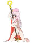  ? breasts first_grade_challenge hat hatena_yousei question_fairy staff yousei_hatena 
