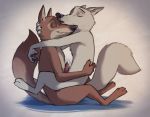  2019 canid canine canis disney duo erection gary_(zootopia) larry_(zootopia) male male/male mammal penis s1m simple_background wolf zootopia 