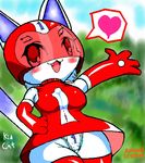  blush breasts cat collar crossgender doubutsu_no_mori feline female genderswap gloves heart helmet kid_cat lowres mammal navel nintendo panties pantsuneko race red_eyes rule_63 solo underwear uniform upskirt video_games 