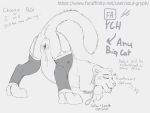  absurd_res anus butt clothing felid female feral genitals hi_res in_heat leash legwear lingere mammal monochrome pantherine presenting presenting_anus presenting_hindquarters presenting_pussy pussy quadruped smile solo stockings ych_(character) 