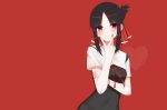  black_hair dress heart kaguya-sama_wa_kokurasetai_~tensai-tachi_no_renai_zunousen~ red red_eyes school_uniform shinomiya_kaguya short_hair w.k 