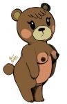  animal_crossing anthro breasts female fur genitals hi_res mammal maple_(animal_crossing) moist_animal multicolored_body multicolored_fur nintendo pussy solo standing two_tone_body two_tone_fur ursid video_games 