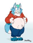  absurd_res anthro concerned dressing hi_res kaohto male nervous slightly_chubby solo 