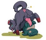  2020 anal_wink animal_genitalia animal_penis anus ass_up backsack balls blue_eyes canine_penis feral fur genitals grass grey_body grey_fur hi_res knot looking_at_viewer looking_back male multicolored_body multicolored_fur nintendo nude penis plushie pok&eacute;mon pok&eacute;mon_(species) presenting presenting_anus puffy_anus rear_view red_body red_fur simple_background solo star substitute tongue tongue_out two_tone_body two_tone_fur unknown_artist video_games white_background zorua 