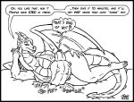  ambiguous_species big_breasts bikini breasts clothing curvy_figure dialogue dragon english_text erect_nipples female female_pred hi_res horn humor larger_female long_neck masturbation meme nipple_outline nipples rumbling_stomach scalie size_difference skianous swimwear text that&#039;s_kind_of_hot vore western_dragon wings zwarchia_dr&auml;cher 