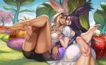  animal_ears bunny_ears feet final_fantasy final_fantasy_xiv pengnangehao viera 