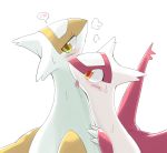  2018 ambiguous/ambiguous ambiguous_gender blush bodily_fluids breath digital_media_(artwork) duo female_(lore) green_eyes latias legendary_pok&eacute;mon licking monuke30 nintendo open_mouth orange_eyes pok&eacute;mon pok&eacute;mon_(species) simple_background sweat tongue tongue_out video_games white_background white_body 