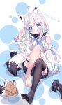  animal_ears hololive shirakami_fubuki tail thighhighs wuhuo 