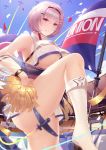  alexiel_(pixiv6211566) azur_lane cheerleader erect_nipples heels reno_(azur_lane) see_through 